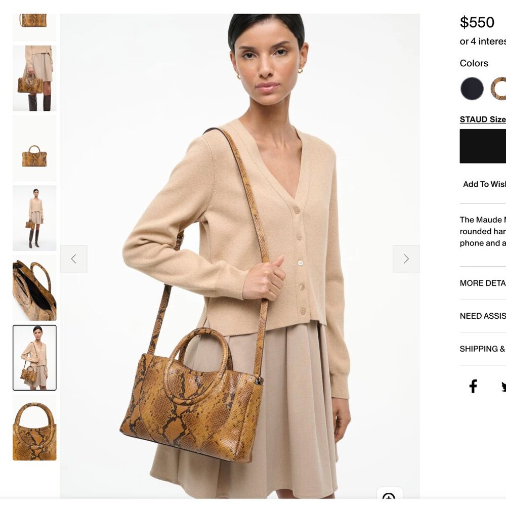 NWT - Maude Mini Satchel Snake - Picture 2 of 5